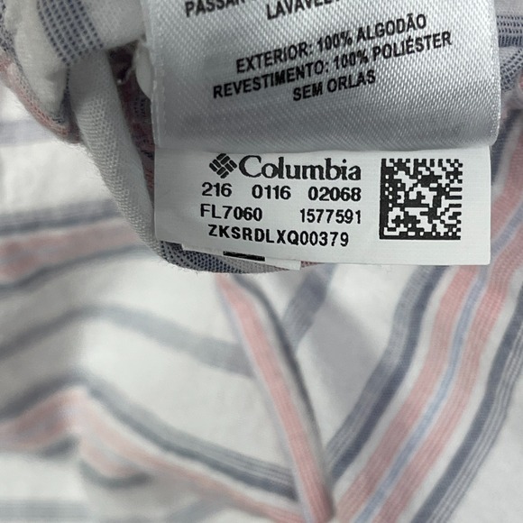 Columbia PFG Super Bonehead‎ Vented Mens M Fishing Cotton Long Sleeve Shirt Pink - Picture 7 of 10